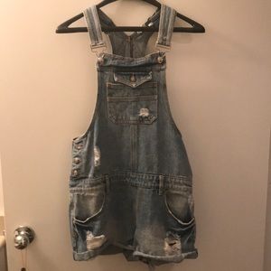 Denim Overall shorts